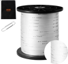 VEVOR Polyester Pull Tape, 1/2" x 1053' Mule Tape Flat Rope, 1250 lbf Tensile Capacity, Printed Webbing Cable Pulling Tape for Packaging, Gardening, Commercial Electrical, Conduit Work, White