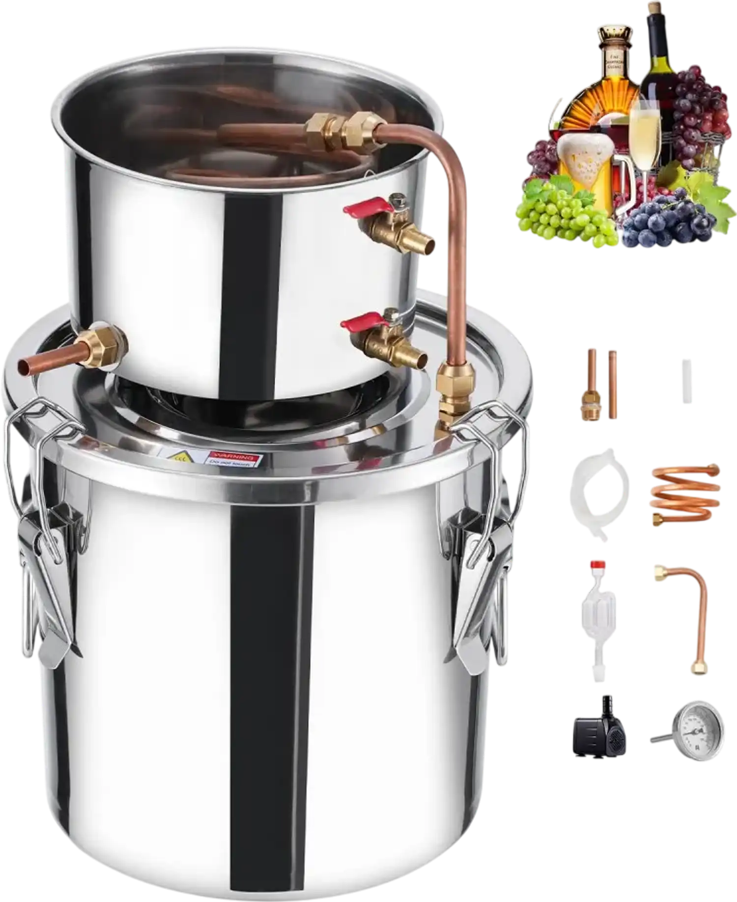 Vevor Alcohol Still 3 Gal Stainless Steel Distiller Kit New