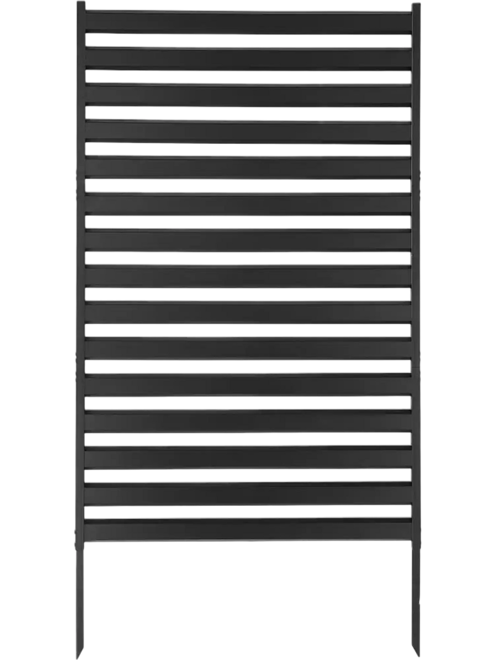 VEVOR Metal Privacy Screen, 38" W x 60" H Freestanding Modern Privacy Fence, Garden Divider Panel with Extended Ground Stakes & Panel Height Adjustable, Freestanding Outdoor Divider for Garden, Indoor