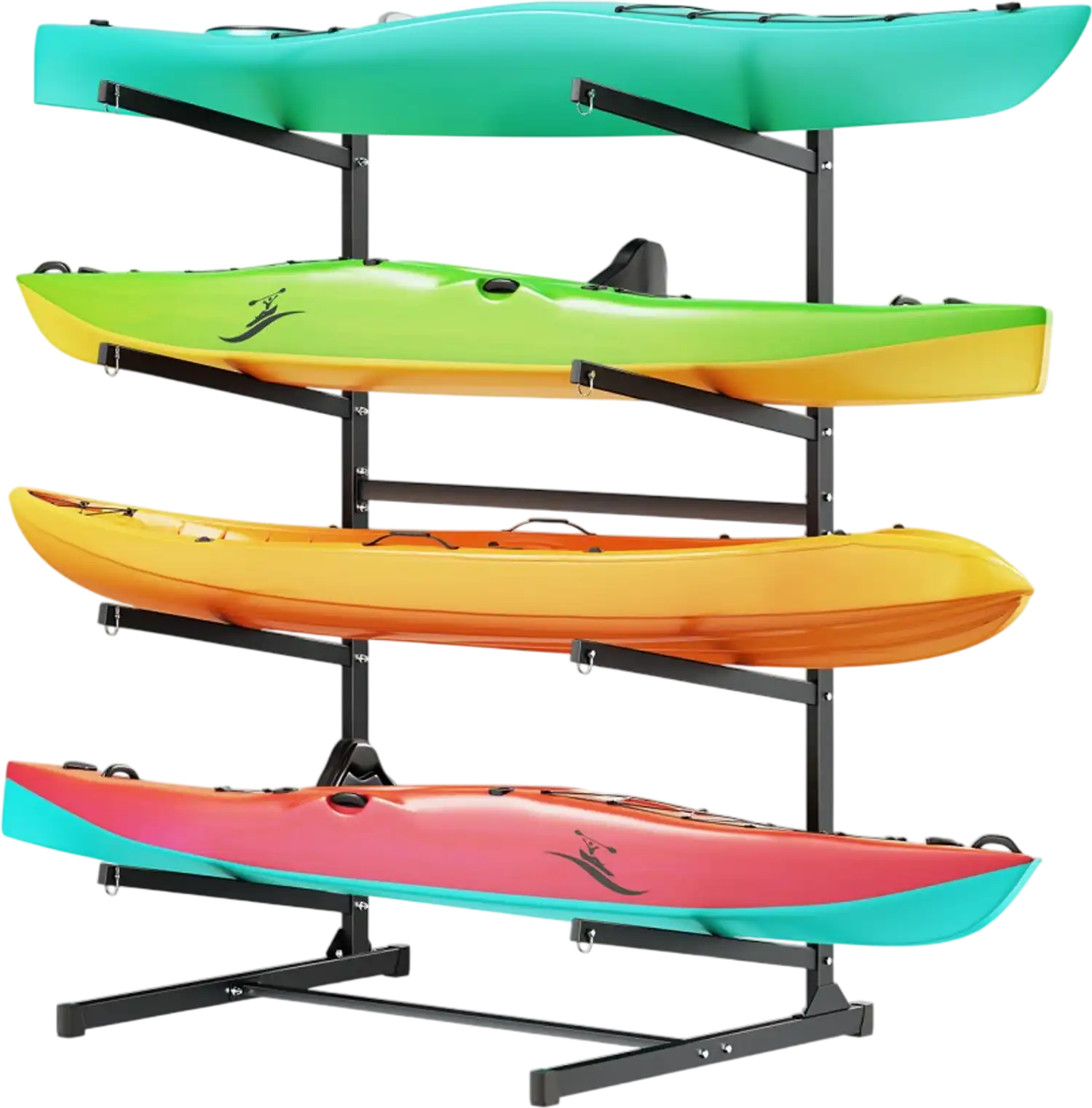 Vevor Kayak Storage Rack Freestanding 4-Kayak 220 lbs Indoor Outdoor Garage Dock Stand New