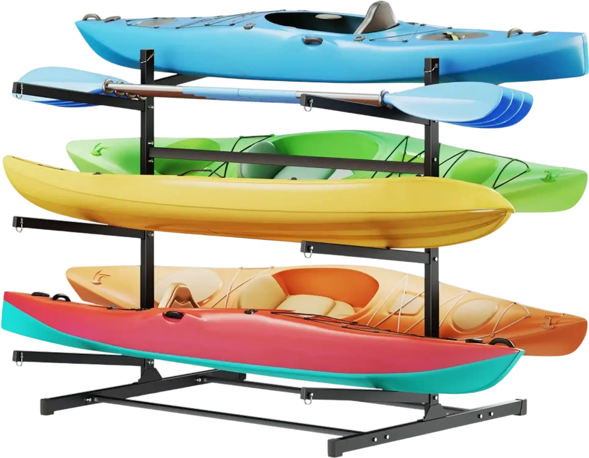 Vevor Kayak Storage Rack Freestanding 6-Kayak 400 lbs Heavy Duty Indoor Outdoor Garage Dock Stand New