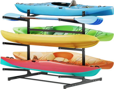 Vevor Kayak Storage Rack Freestanding 6-Kayak 400 lbs Heavy Duty Indoor Outdoor Garage Dock Stand New