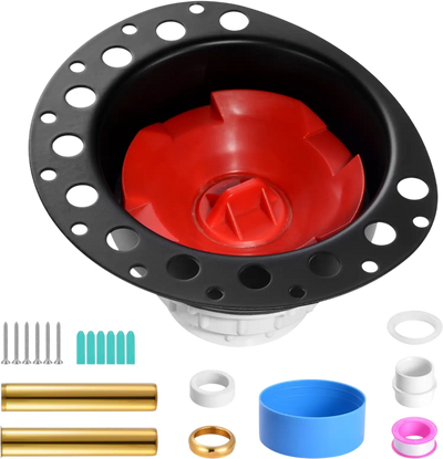 VEVOR PVC Freestanding Tub Drain Kit, 2 Brass Tail Pipes, Bathtub Drain Rough-in Kit, with PVC Adapter of Tailpiece, Compatible with Freestanding Bathtubs, Floor Mounted Bathtubs and Island Bathtubs