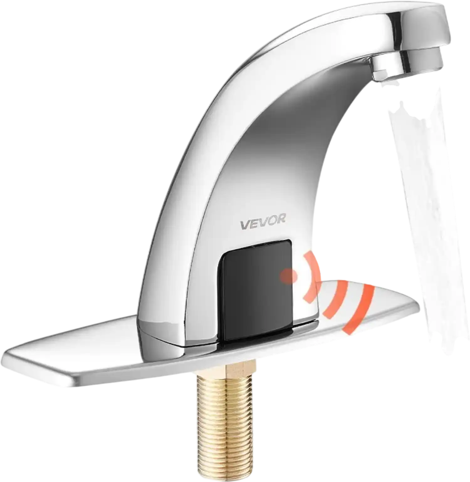 Vevor Touchless Bathroom Sink Faucet Automatic Motion Sensor Cold Water Chrome Plated 9/16
