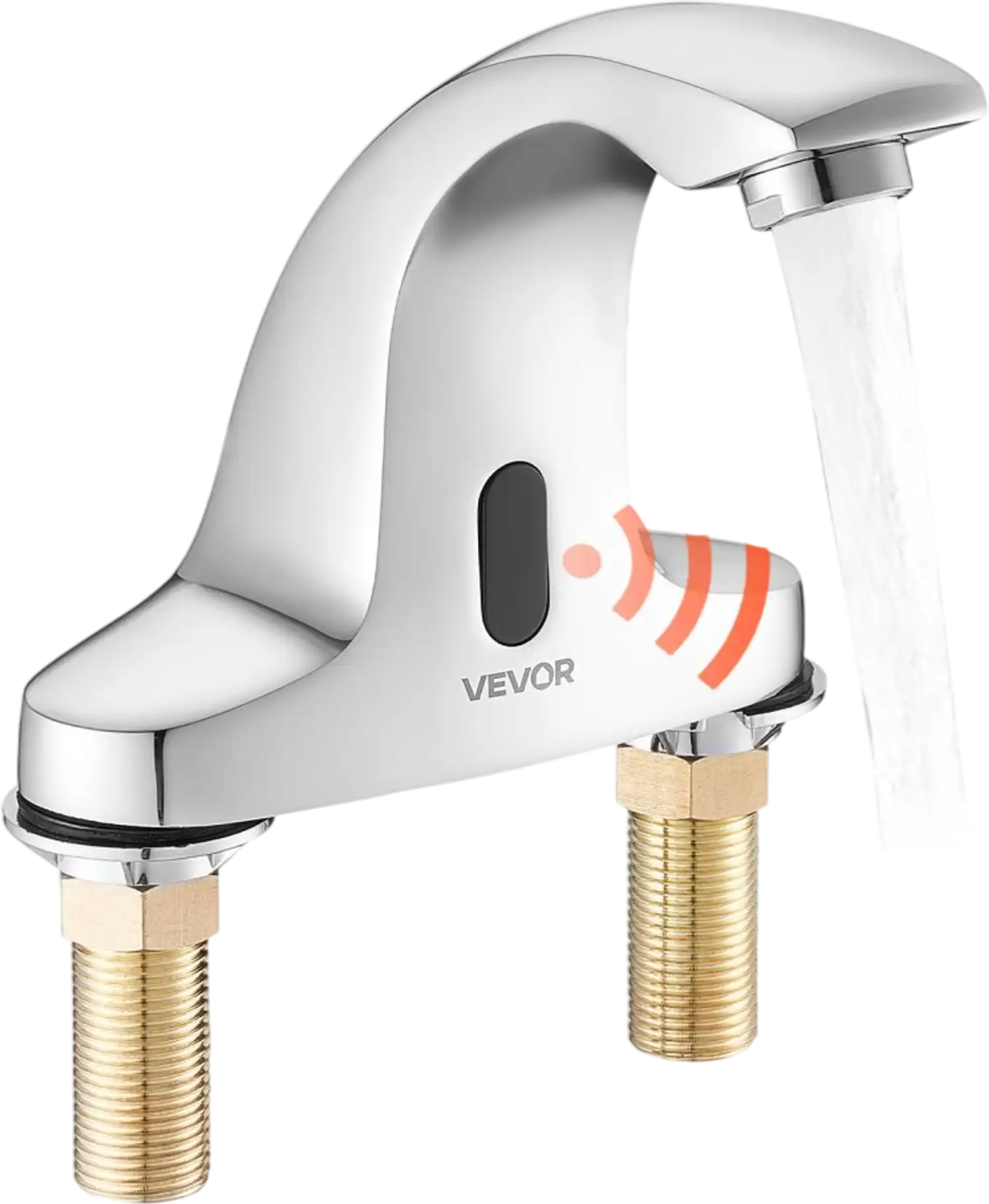 Vevor Touchless Bathroom Sink Faucet Automatic Motion Sensor Cold Water Chrome Plated Silver New