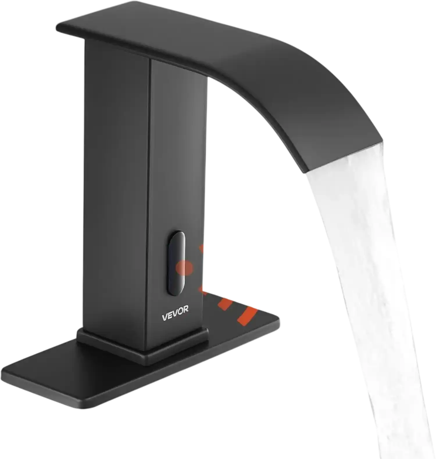 Vevor Bathroom Sink Faucet Touchless Motion Sensor Waterfall Matte Black New