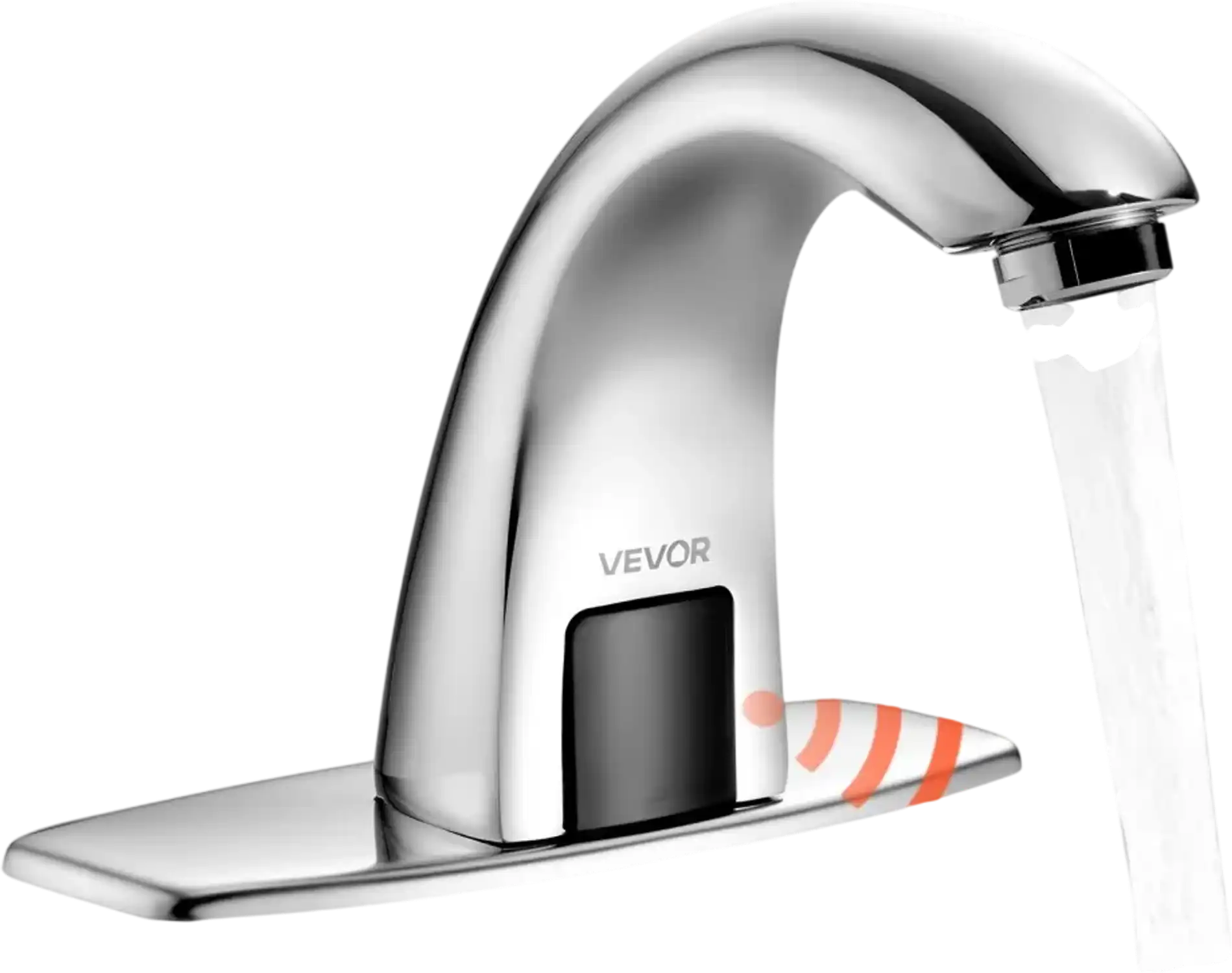 Vevor Bathroom Sink Faucet Touchless Automatic Motion Sensor Chrome Plated Silver New