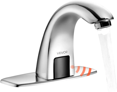 Vevor Bathroom Sink Faucet Touchless Automatic Motion Sensor Chrome Plated Silver New