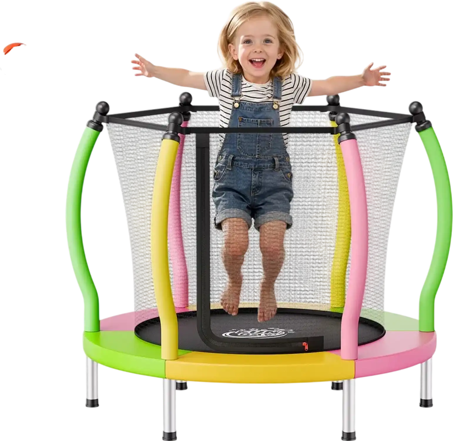 Vevor Trampoline Kids Mini Indoor Outdoor with Enclosure Net & Basketball Hoop New