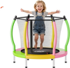 VEVOR Trampoline for Kids, Toddler Mini Trampoline, 132 lbs Capacity Indoor Outdoor Play Toys with Enclosure Net and Basketball Hoop, Easy to Assemble, Christmas Toys Birthday Gifts for Girls Boys