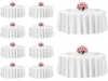 VEVOR White Round Tablecloths 10 Pack, 120 Inches in Diameter, Stain- & Wrinkle- Resistant, Machine Washable Table Clothes, Polyester Fabric Table Covers for Wedding, Party, Banquet, Formal Events