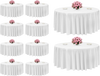 VEVOR White Round Tablecloths 10 Pack, 132 Inches in Diameter, Stain- & Wrinkle- Resistant, Machine Washable Table Clothes, Polyester Fabric Table Covers for Wedding, Party, Banquet, Formal Events
