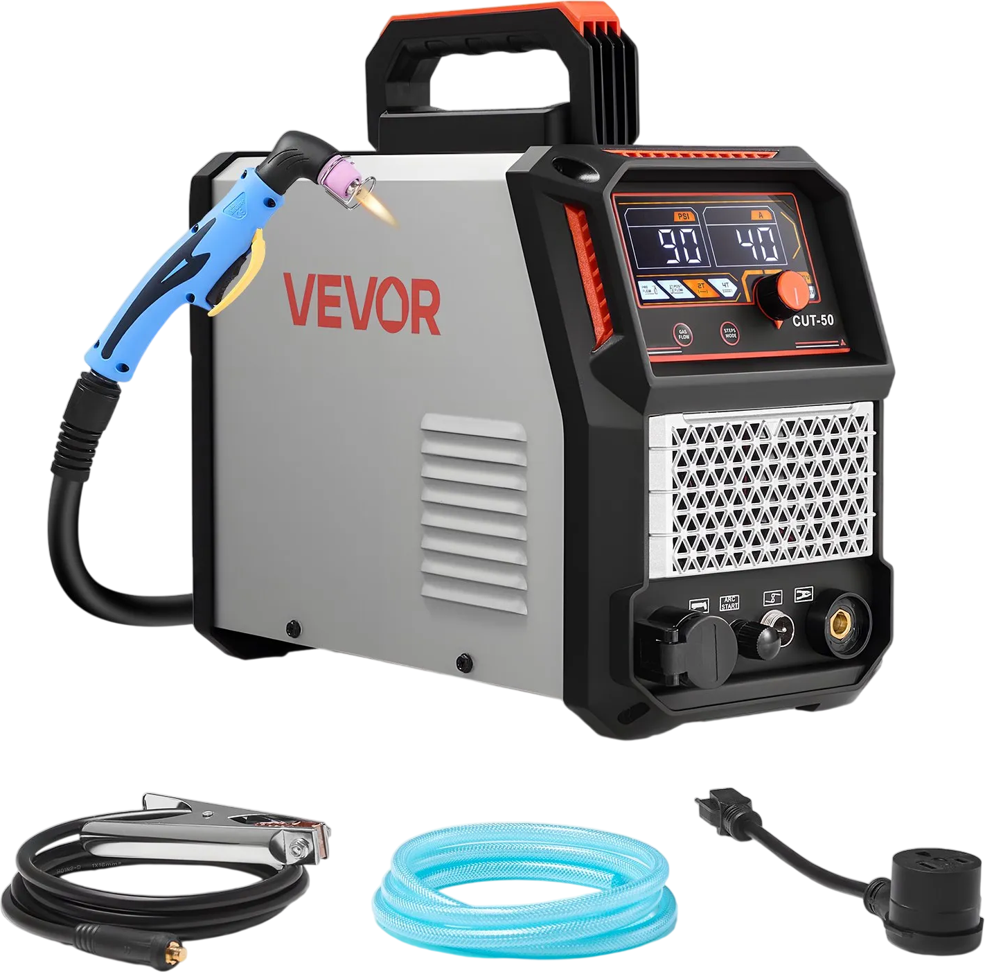 Vevor Plasma Cutter 50A Non-Touch IGBT Inverter with 2T/4T Function 110/220V New