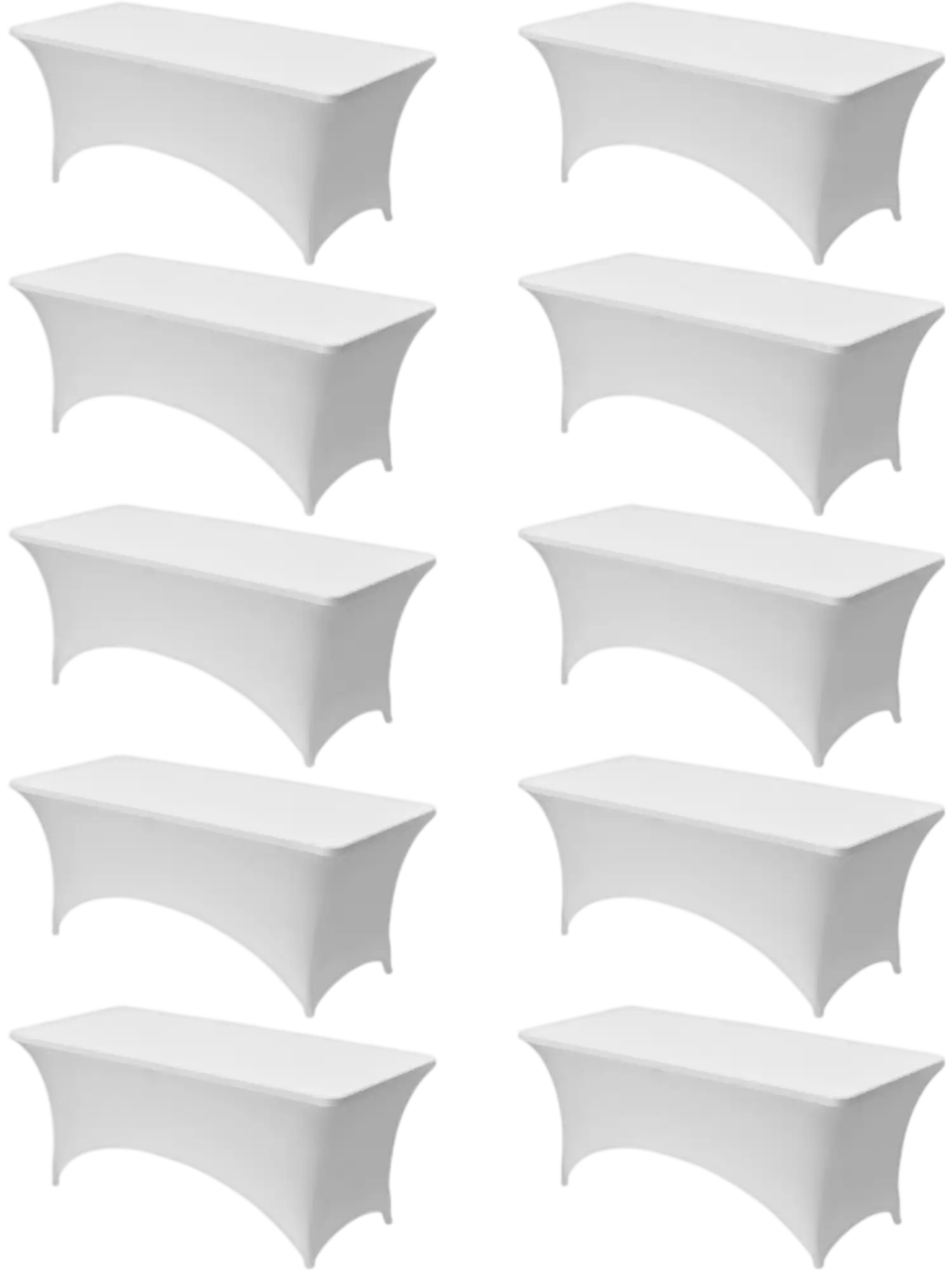 Vevor Tablecloth 6' Fitted Spandex White 10-Pack New