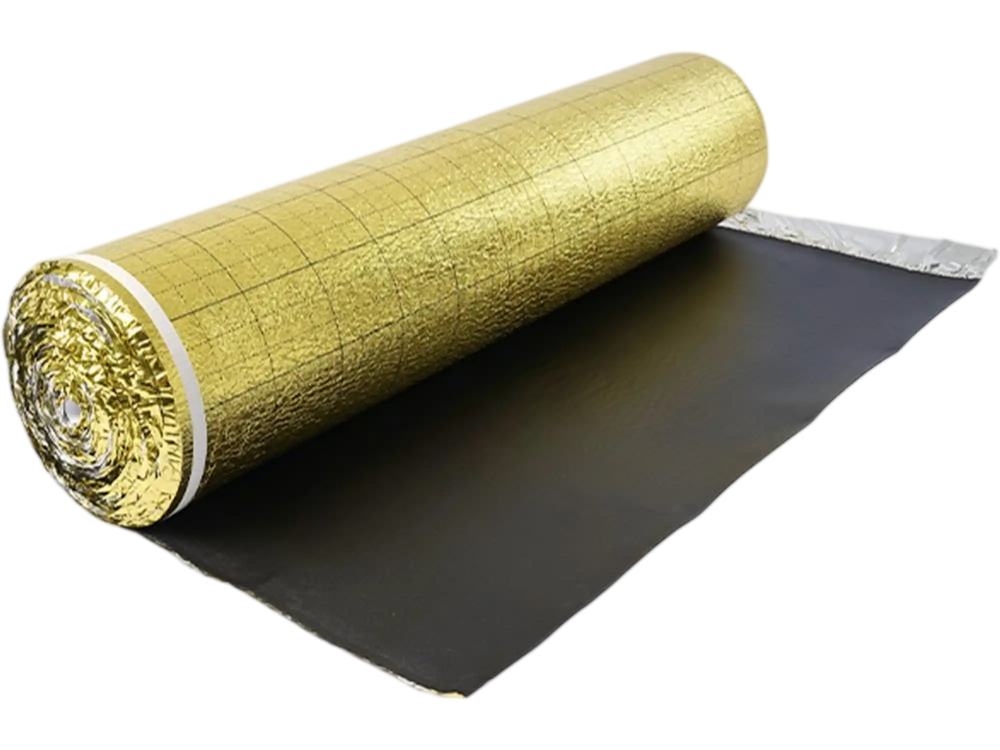 VEVOR Floor Underlayment 200 sq. ft/Roll, 3-in-1 3 mm Thick Flooring Padding with Tape & Vapor Barrier, Heavy Duty EPE Foam with Gold PE, Soundproofing and Noise Reduction, for Laminate Wood Floors