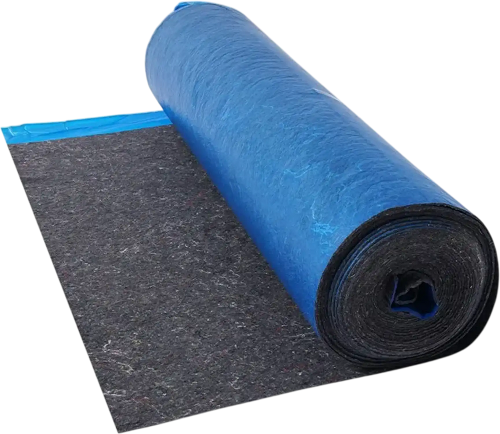 VEVOR Floor Underlayment 200 sq. ft/Roll, 3 mm Thick Laminate Flooring Padding with Attached Vapor Barrier, Heavy Duty Fiber + PE Film, Soundproofing & Noise Reduction, Ideal for Laminate Wood Floors