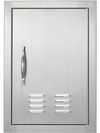 VEVOR BBQ Access Door, 14W x 20H Inch Single Outdoor Kitchen Door, Stainless Steel Flush Mount Door, Wall Vertical Door with Handle and vents, for BBQ Island, Grilling Station, Outside Cabinet