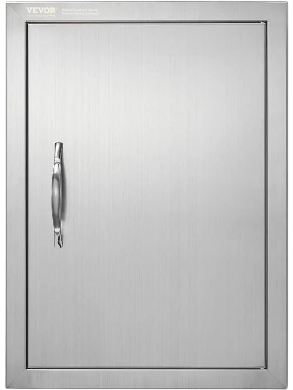 VEVOR BBQ Access Door, 16W x 22H Inch Single Outdoor Kitchen Door, Stainless Steel Flush Mount Door, Wall Vertical Door with Handle, for BBQ Island, Grilling Station, Outside Cabinet