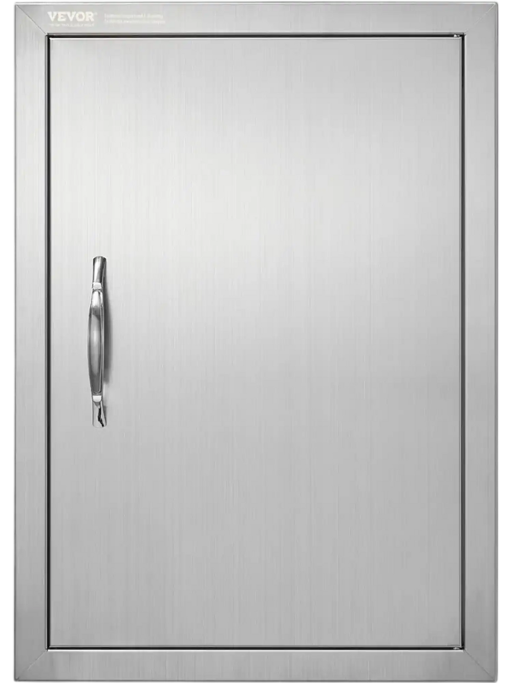 VEVOR BBQ Access Door, 18W x 24H Inch Single Outdoor Kitchen Door, Stainless Steel Flush Mount Door, Wall Vertical Door with Handle, for BBQ Island, Grilling Station, Outside Cabinet