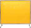 VEVOR Welding Screen with Frame, 6' x 8' Welding Curtain Screen, Flame-Resistant Vinyl Welding Protection Screen on 4 Swivel Wheel (2 Lockable), Moveable & Professional for Workshop/Industrial, Yellow