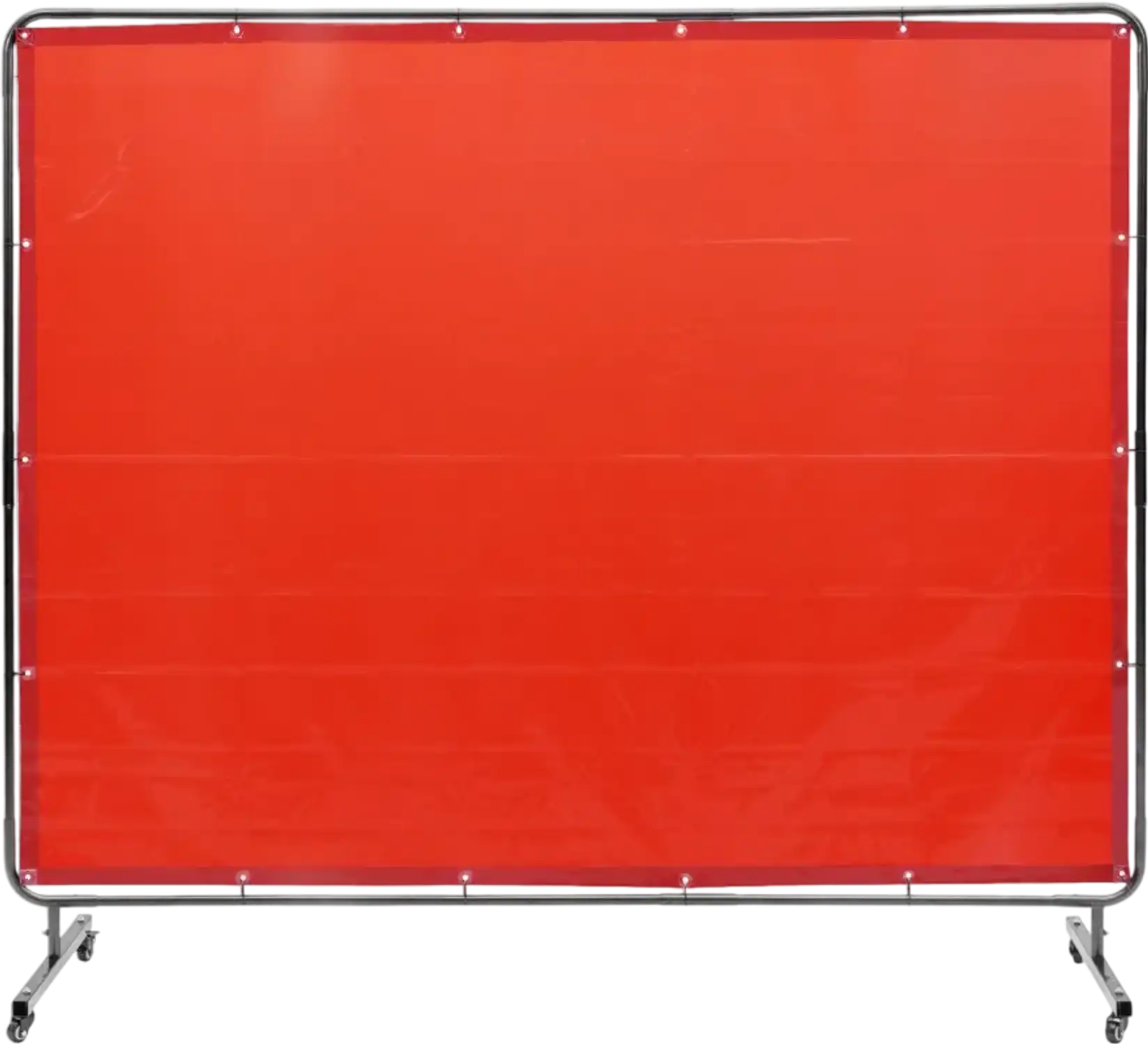 Vevor Welding Screen 6' x 8' Flame-Resistant Vinyl Protection Curtain with Frame Red New