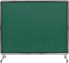 VEVOR Welding Screen with Frame, 6' x 8' Welding Curtain Screen, Flame-Resistant Vinyl Welding Protection Screen on 4 Swivel Wheels (2 Lockable), Moveable & Professional for Workshop/Industrial, Green