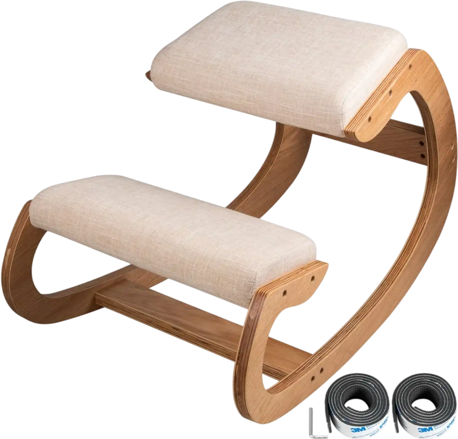 Vevor Kneeling Chair Ergonomic Wooden Rocking Stool New