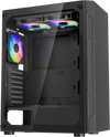 VEVOR PC Gaming Case, Mid-Tower, Computer Case with High-Airflow Tempered Glass Panel, Dust Filter, 3 x 120 mm ARGB Fans, Easy Cable Management, for GPU up to 320 mm in Length, for ATX / M-ATX / ITX
