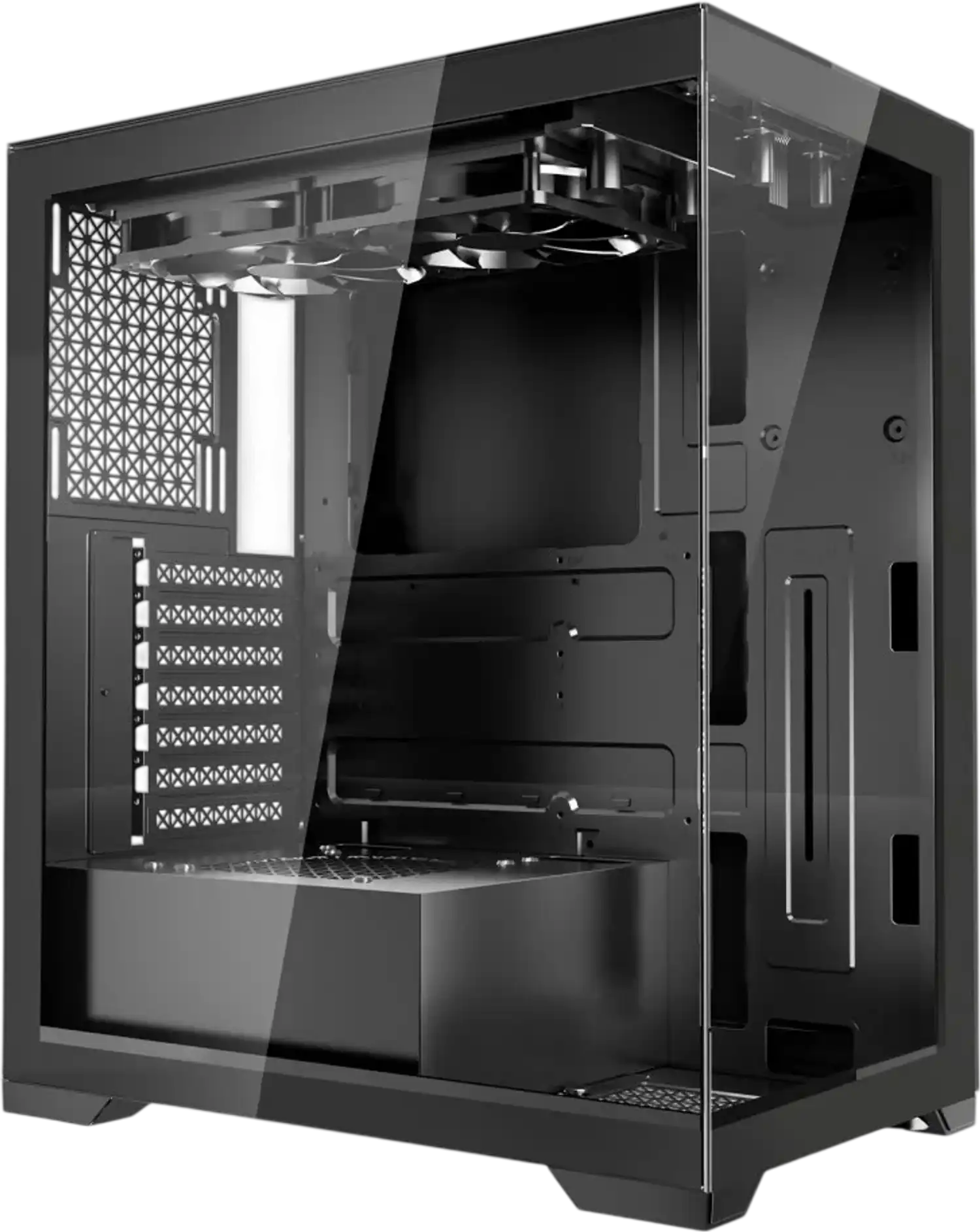 Vevor Computer Case Mid-Tower Gaming Case with Tempered Glass and 2 x 120 mm Fans New