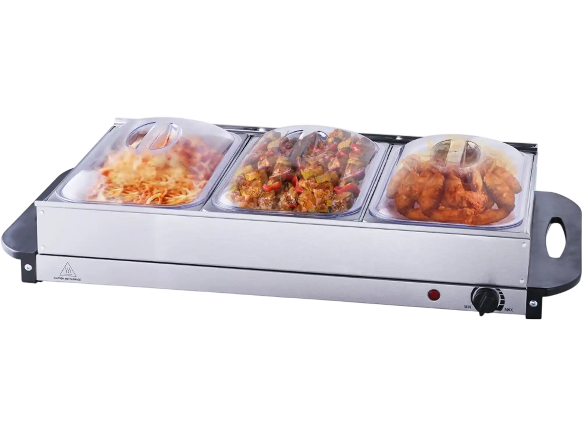 Vevor Buffet Server Electric Food Warmer with 3 Trays and Dome Lids New