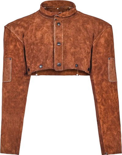 Vevor Leather Welding Cape Sleeve Heavy-Duty Flame-Resistant Cowhide XL New