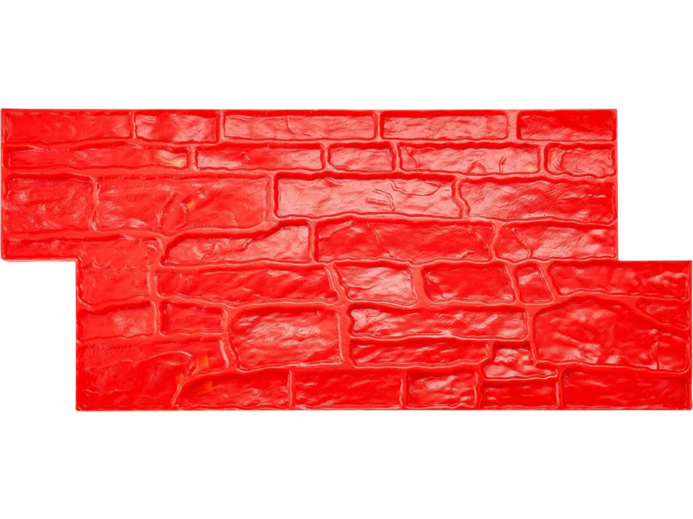 VEVOR Concrete Stamps Mat, 28 x 12 x 0.6 in, Concrete Texturing Skin Polyurethane Stamp Stone Tile Texture Mat, Slate floor Imprint Seamless Stamp Concrete Molds for Outdoor Decorative, Red