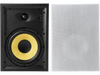 VEVOR In-Wall Speakers, 8", In Wall Speaker System with Paintable Grille, Hi-Fi Sound, 200W Peak, 2-Way Rectangular Speakers, for Damp Humid Indoor Placement, Bath, Kitchen, Covered Porches, 1 Pair