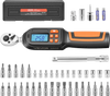 VEVOR Torque Wrench Set 1/4" Drive 42-Piece Digital Torque Wrench 4 Units, ±2% Accuracy, LCD Screen, with Buzzer and LED Indicator, with Sockets, Bits, Extension Bar, Adapter, for Automotive Repair