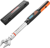 VEVOR Torque Wrench 0-1.5 in Adjustable Jaw Opening Digital Torque Wrench, Open-End Jaw, 4 Display Units, ±2% Accuracy, LCD Screen, with Buzzer and LED Indicator, for Pipe and Automotive Repair