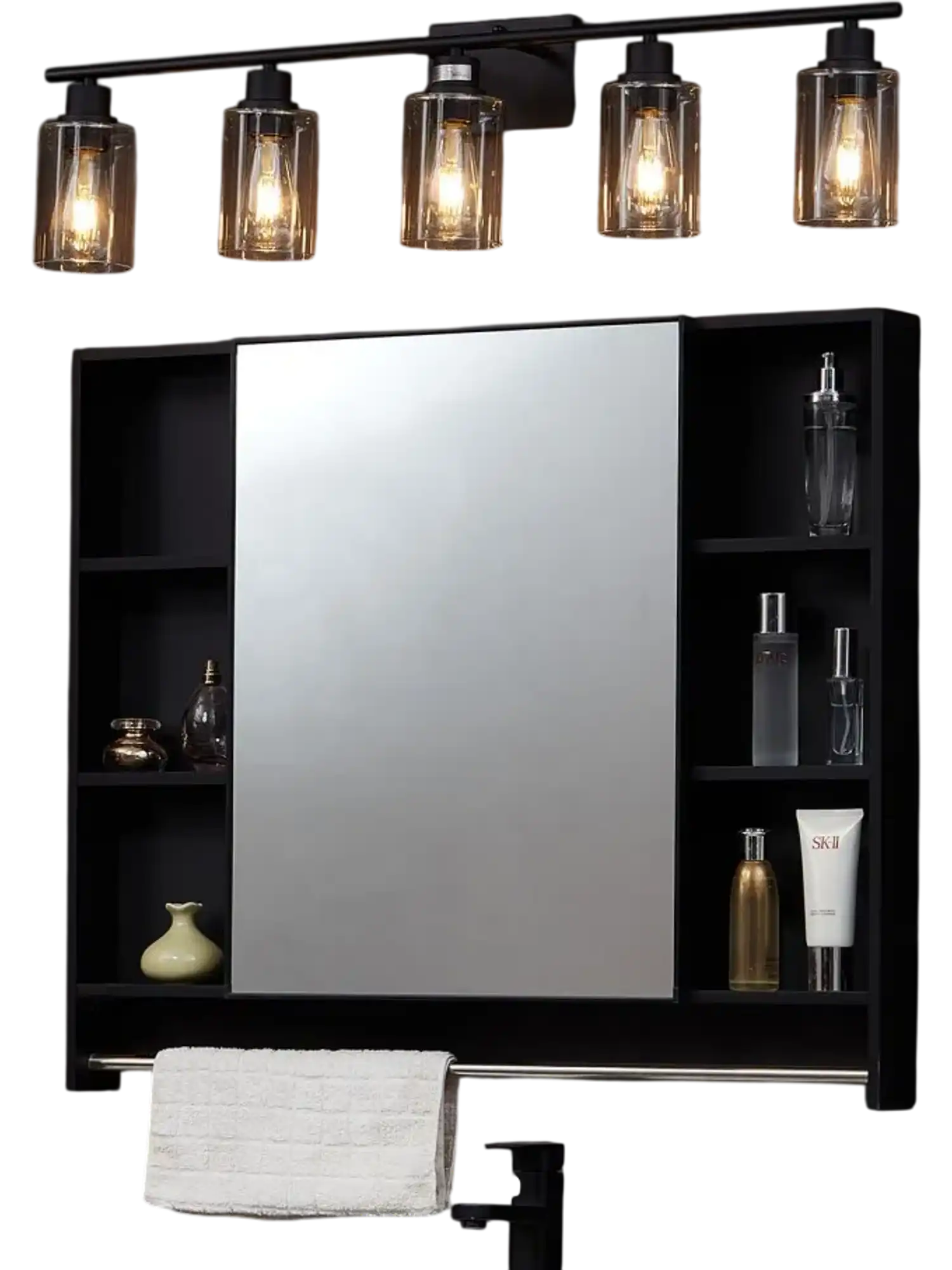 Vevor Vanity Light 5-Light Modern Bathroom Wall Fixture 37.1
