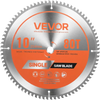 VEVOR Circular Saw Blade, 10 inch Diameter, 80 Sharp Alloy Teeth, 5/8 inch Arbor, Fine Finish, Aluminum Cutting Blade for Circular Saw, with Noise-Reducing Heat Vents, for Cutting Steel and Metal