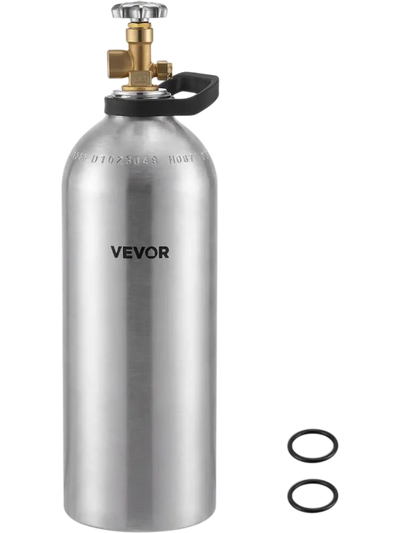 VEVOR 40 Cu. Ft DOT Nitrogen Cylinder Aluminum Alloy Air Tank (Ships Empty), High-Strength Aluminum Alloy 6061-T6 Cylinder with CGA-580 Valve & Handle, for Manufacturing, Welding, Beverage Production