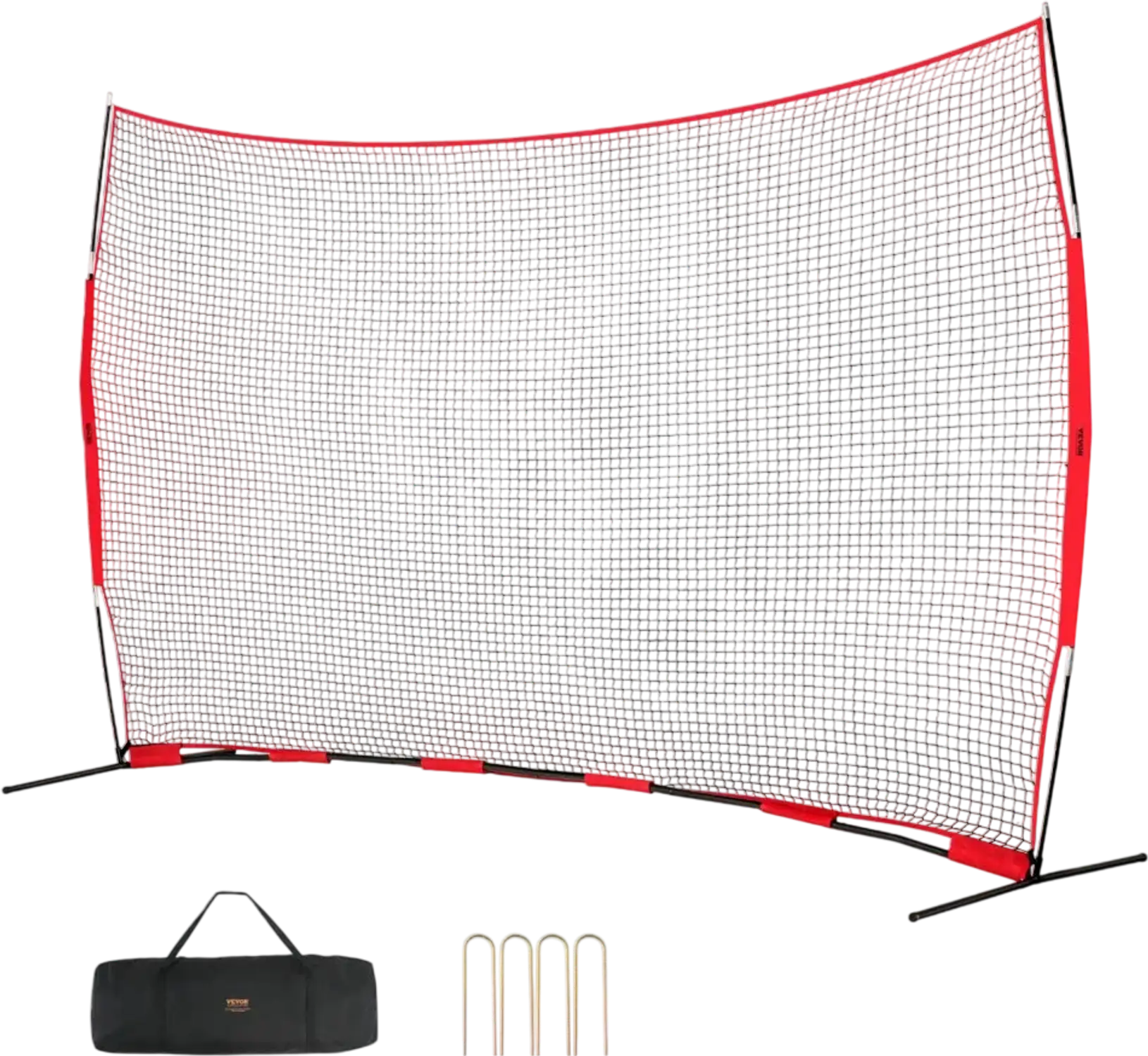 Vevor Sports Barrier Net 16' x 10' Portable Backstop Practice Net with Carry Bag New