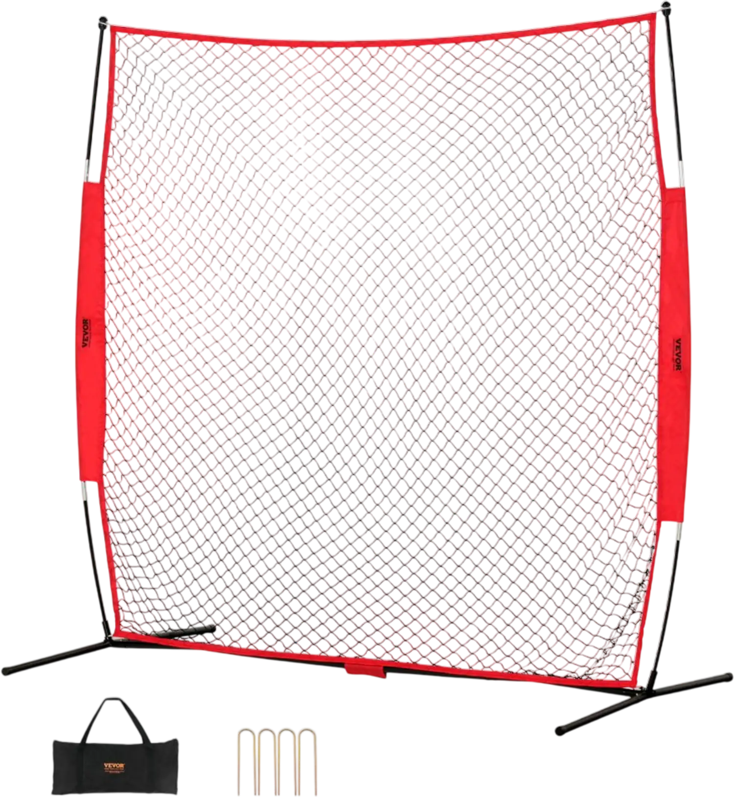 Vevor Backstop Net 7' x 7' Portable Sports Barrier Netting with Carry Bag New