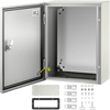 VEVOR Carbon Steel Electrical Box, 16x12x6 inches, Hinged Cover, IP66 Waterproof & Dust Resistant, Suitable for Outdoor Use, Includes Mounting Plate