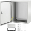 VEVOR NEMA Steel Enclosure, 20 x 16 x 10\'\' NEMA 4X Steel Electrical Box, IP66 Waterproof & Dustproof, Outdoor/Indoor Electrical Junction Box, with Mounting Plate
