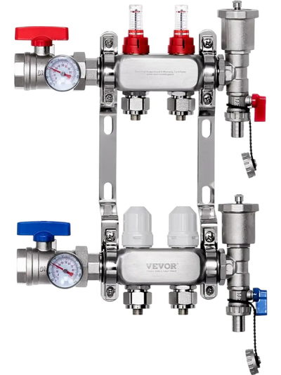 Vevor Radiant Heat Manifold 2-Branch 1/2