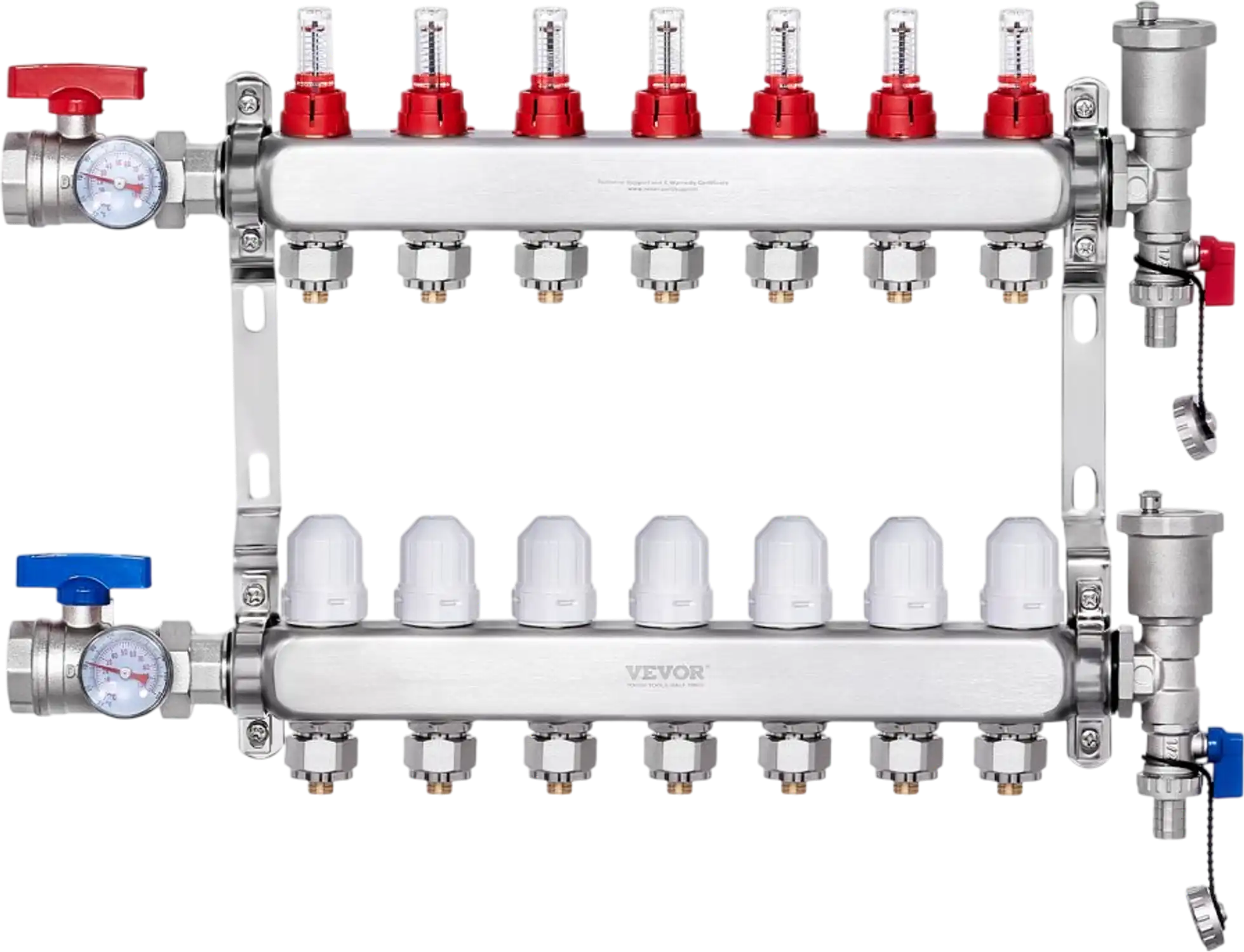 Vevor Radiant Floor Heating Manifold 7-Branch 1/2
