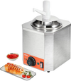 VEVOR Electric Cheese Dispenser with Pump, 2.3 Qt Commercial Hot Fudge Warmer, Plastic Pump Dispenser, 86-230℉ Temp Adjustable Nacho Cheese Sauce Warmer, for Hot Fudge Cheese Caramel