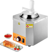 VEVOR Electric Cheese Dispenser with Pump, 2.4L Commercial Hot Fudge Warmer, Plastic Pump Dispenser, 86-230℉ Temp Adjustable Nacho Cheese Sauce Warmer, for Hot Fudge Cheese Caramel