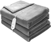 VEVOR Heated Blanket Electric Throw, 72" x 84" Full Size, Soft Flannel Heating Blanket with 10 Hours Timer Auto-off & 5 Heating Levels for Couch Sofa, Machine Washable, ETL & FCC Certification (Grey)