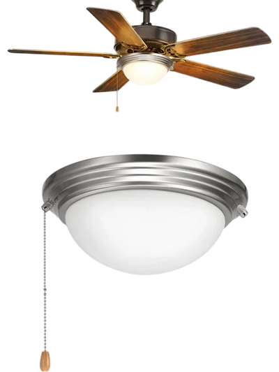 VEVOR Ceiling Fan Light Kit, 750lm 3000K Fan Light Kit with Pull Chain, 2 LED Bulbs, Modern Replacement Fixture for Living Room, Dining Room, Bedroom, Frosted Milk Glass Shade Brushed Nickel Finish