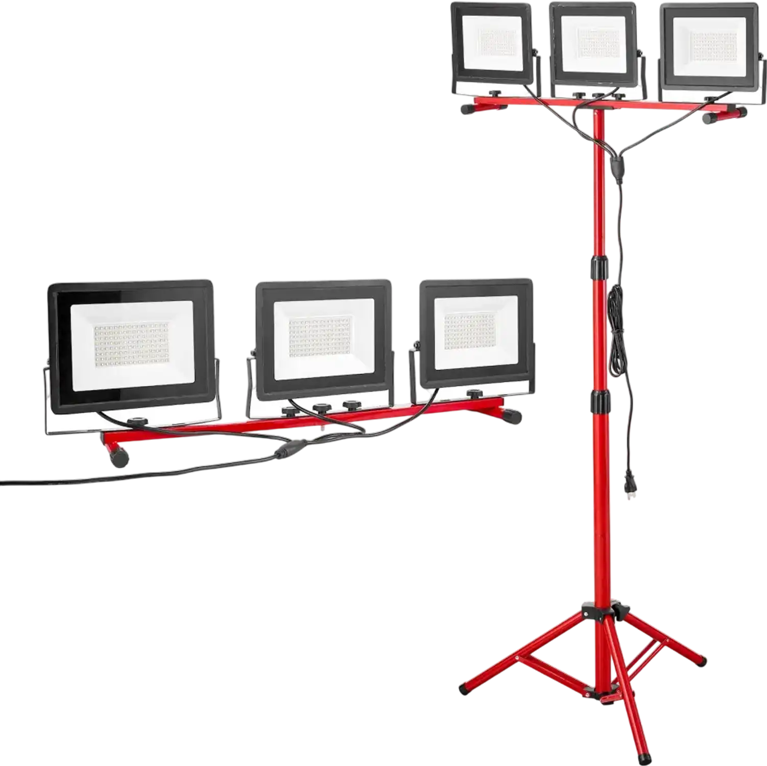 Vevor Work Light Tripod LED 15000 Lumens Three-Head Portable New