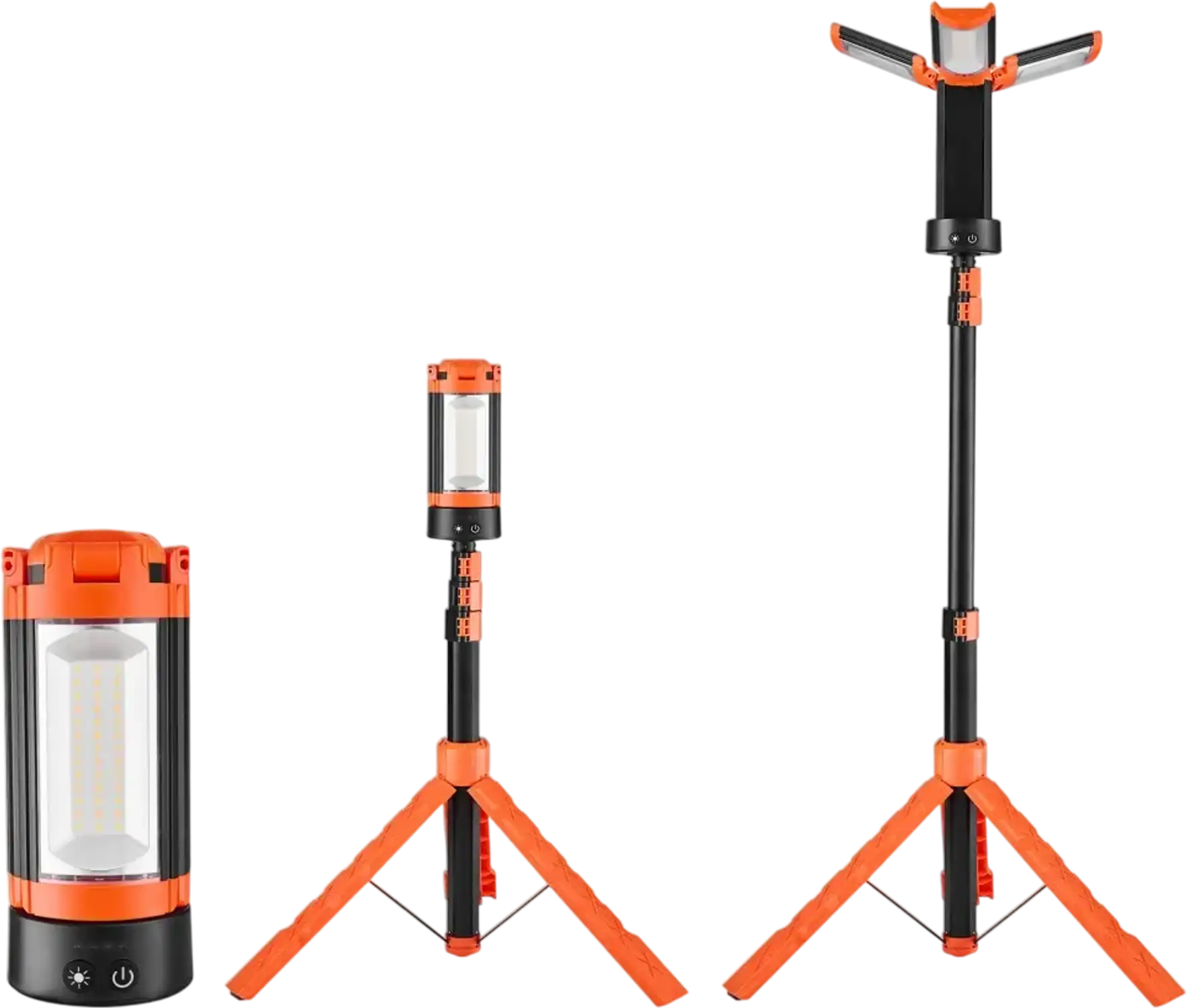 Vevor Work Light Tripod LED Rechargeable Cordless 2200 lm 3-Head New